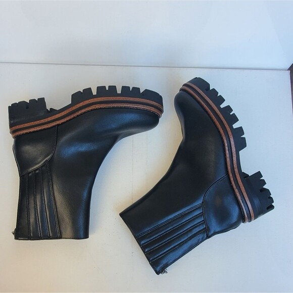 Kork Ease Vivi Womens Black Leather Lug Sole Ankle Boots NWOB Size 8 - Picture 3 of 12